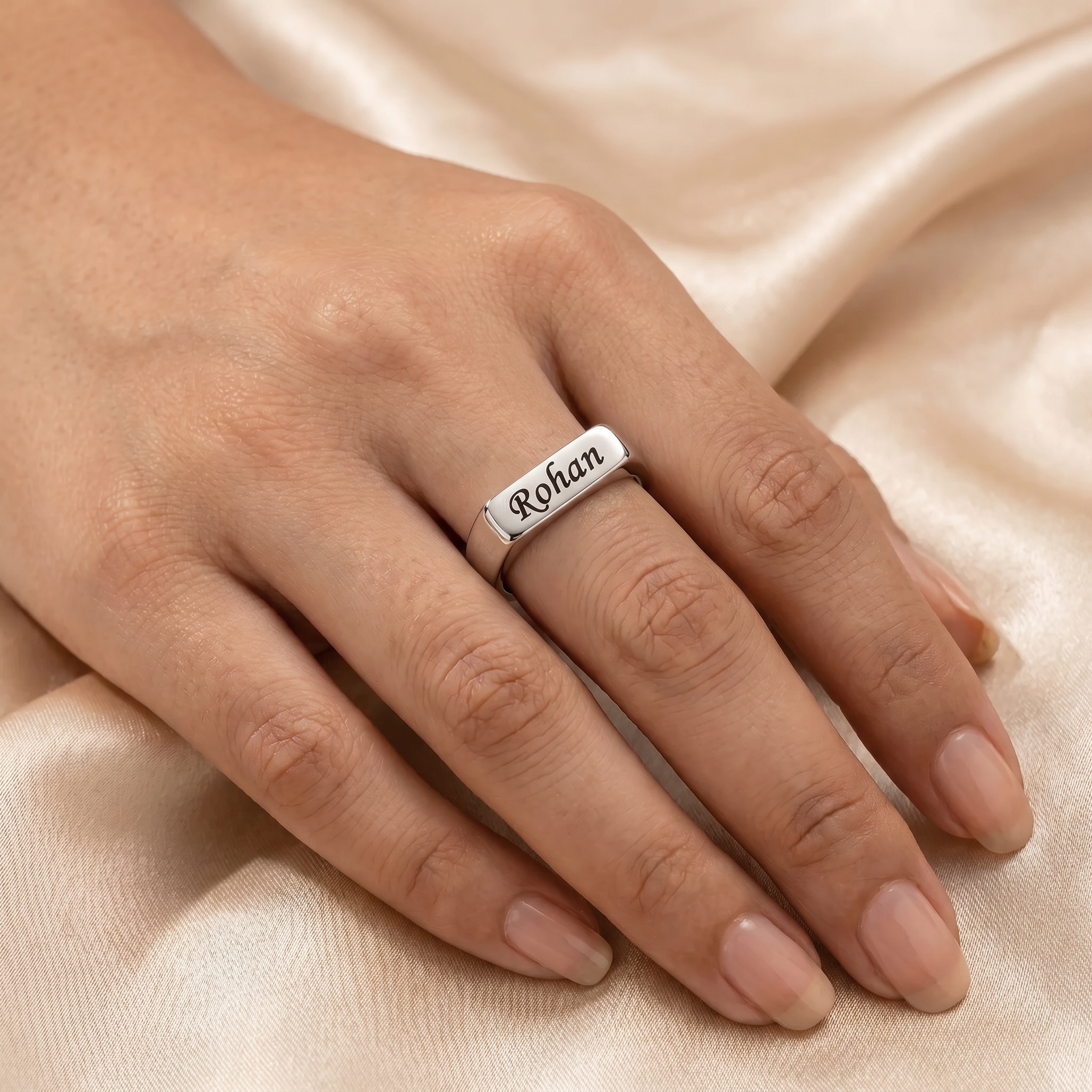 Personalized Adjustable Name Ring