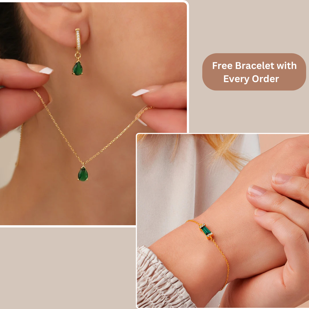Green Serenity Necklace & Earring Combo