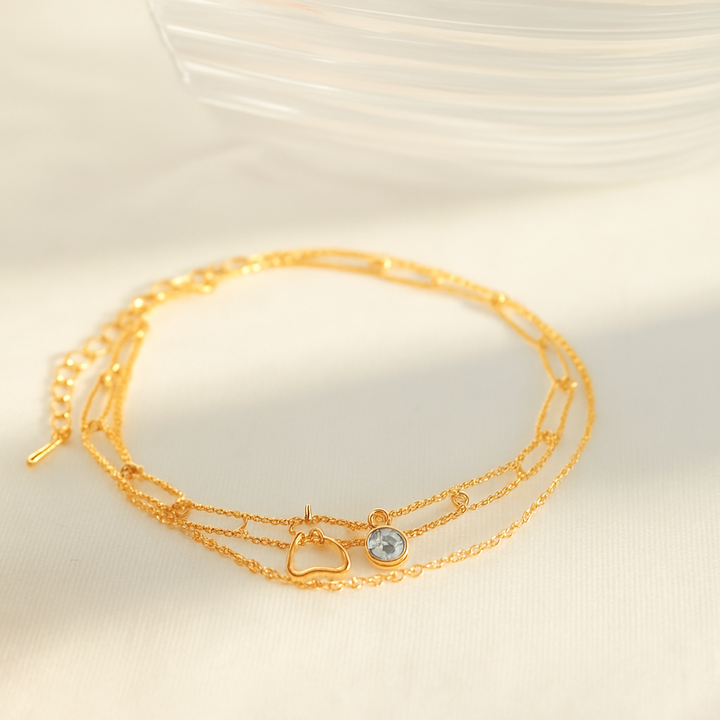 Birthstone Layer Anklet
