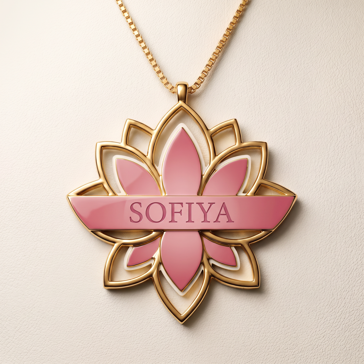 Customize Lotus Name Necklace