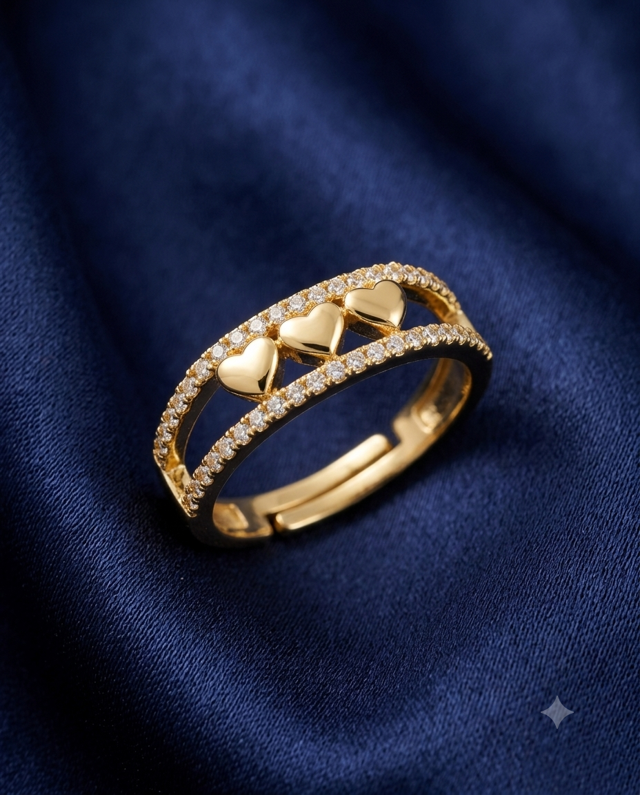 Triple Heart Ring