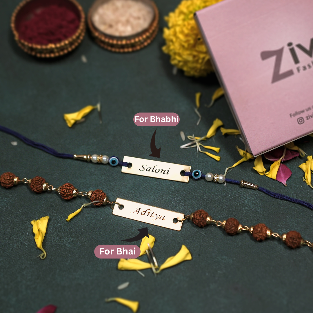 Combo Rakhi for Bhai and Bhabhi