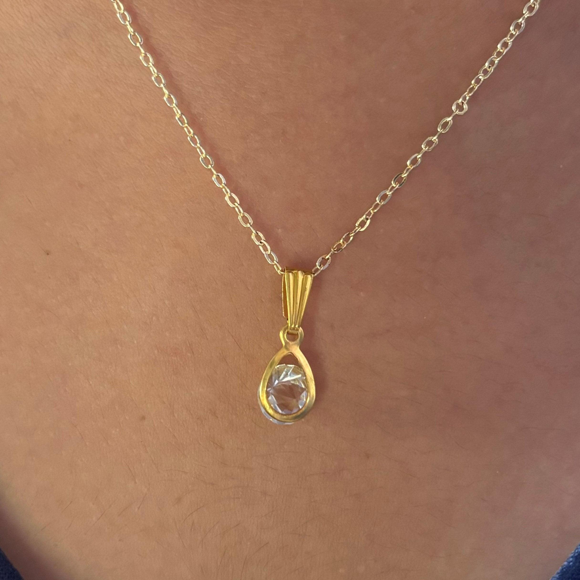 Oval Diamond Necklace