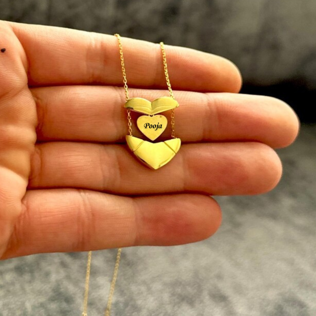 Secret Heart Name Necklace