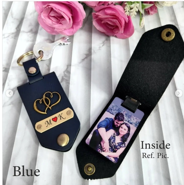 Customize Leather Photo Keychain