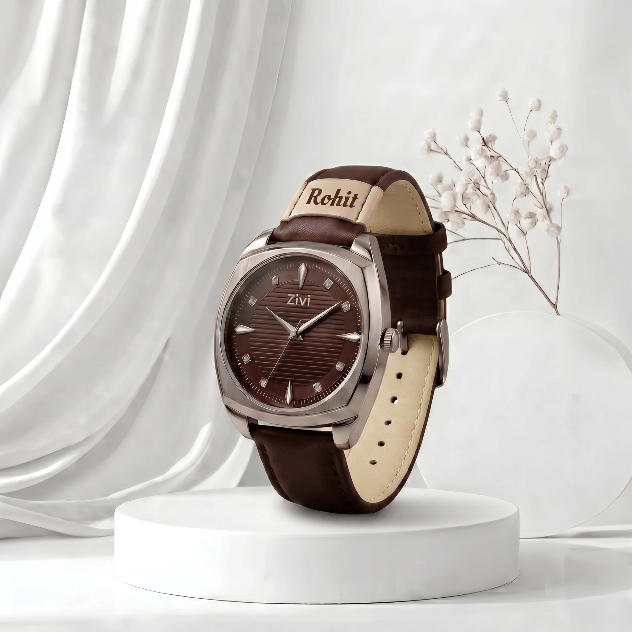 Zivi Signature Watch โ Customized Name Strap for Men