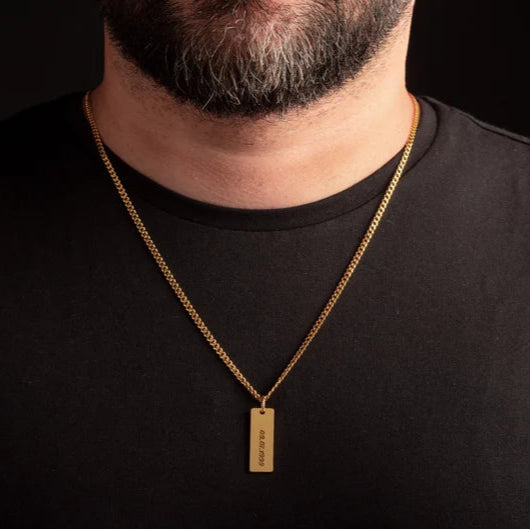 Personalized Bar Pendant Necklace