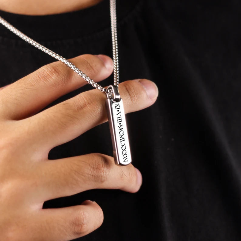 Personalized Bubble Bar Necklace