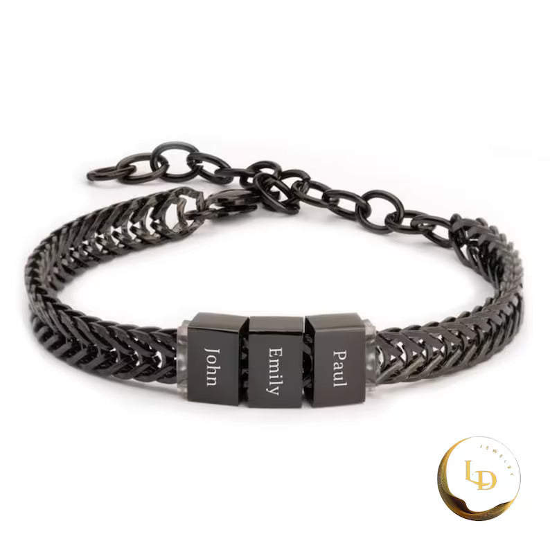 Personalized Cube Name Bracelet