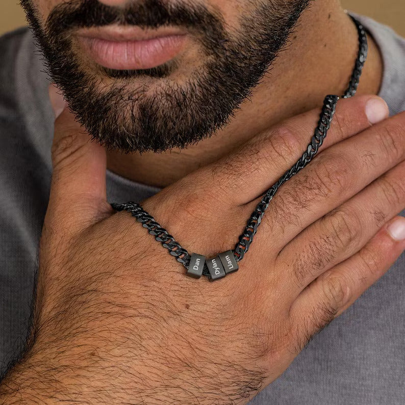 Men's Cube Name Necklace