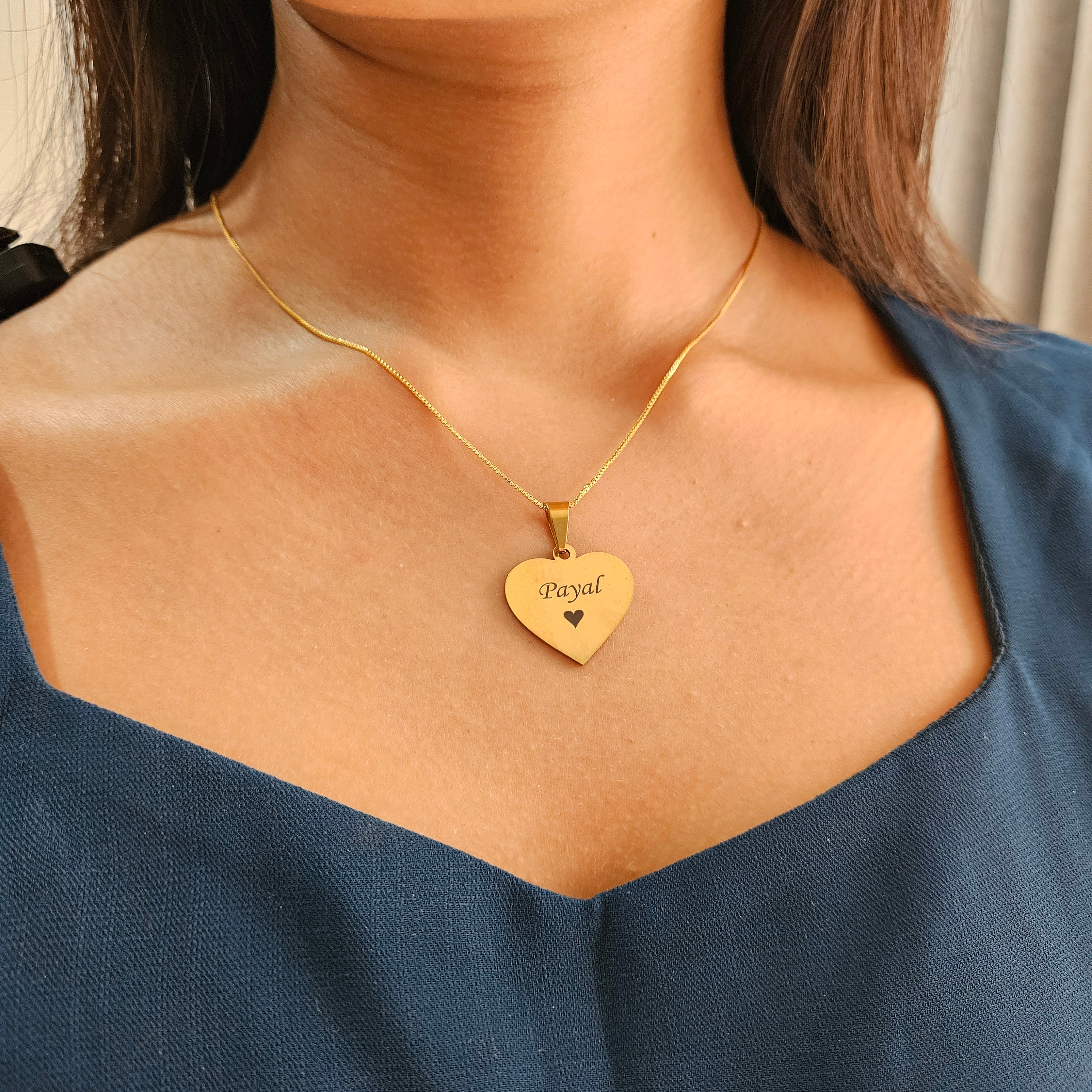 Engraved Heart Necklace