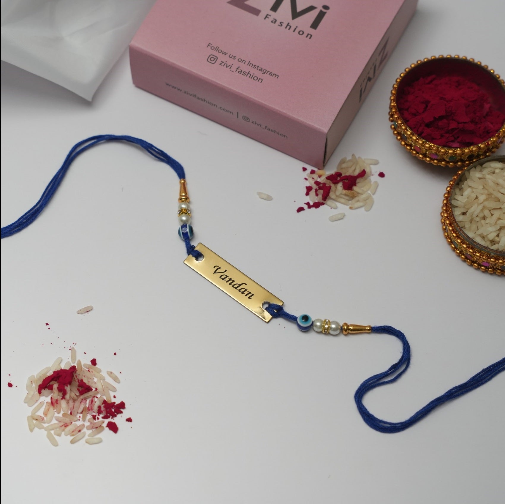 Evil Eye Name Rakhi (Set of 2)