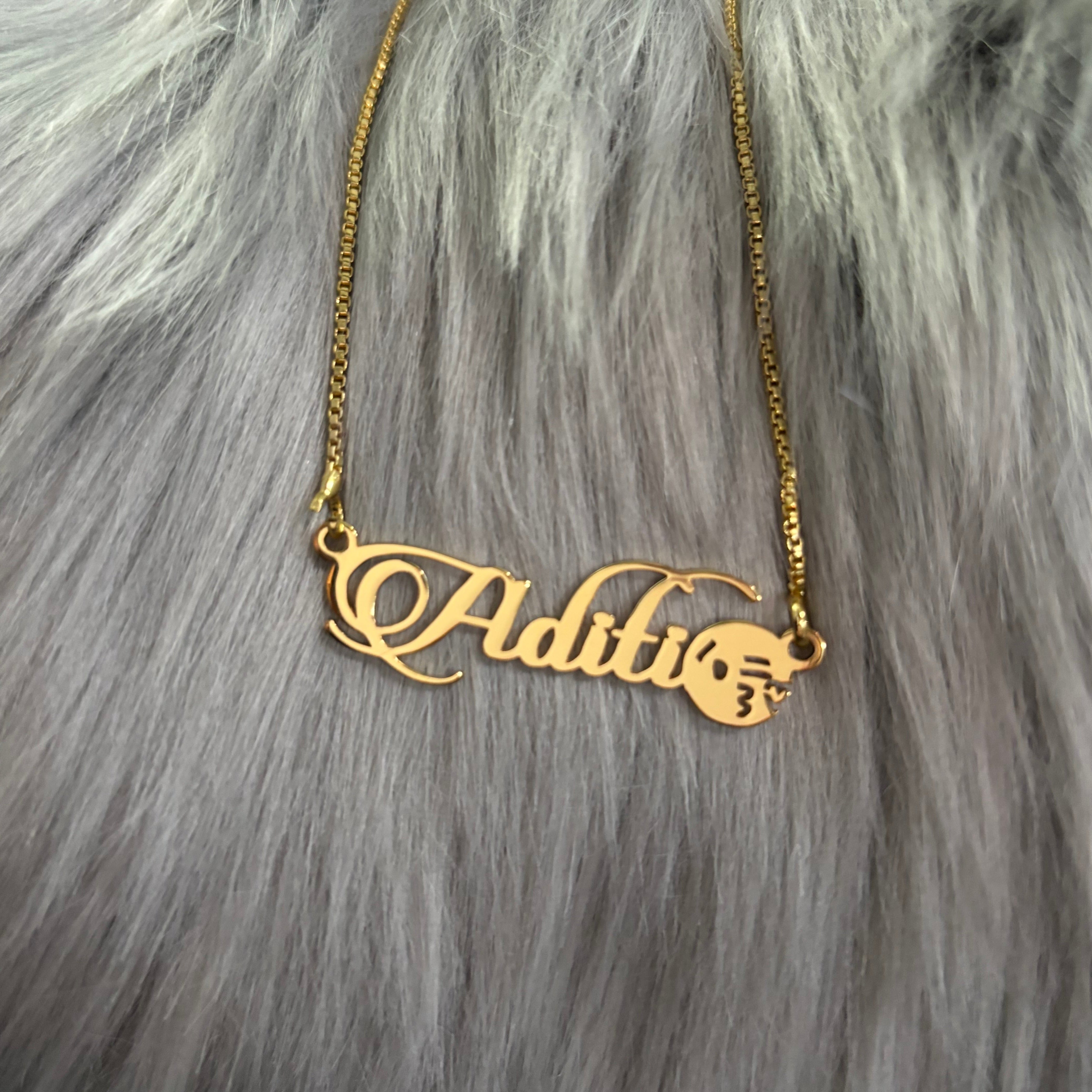 Emoji Single Name Necklace