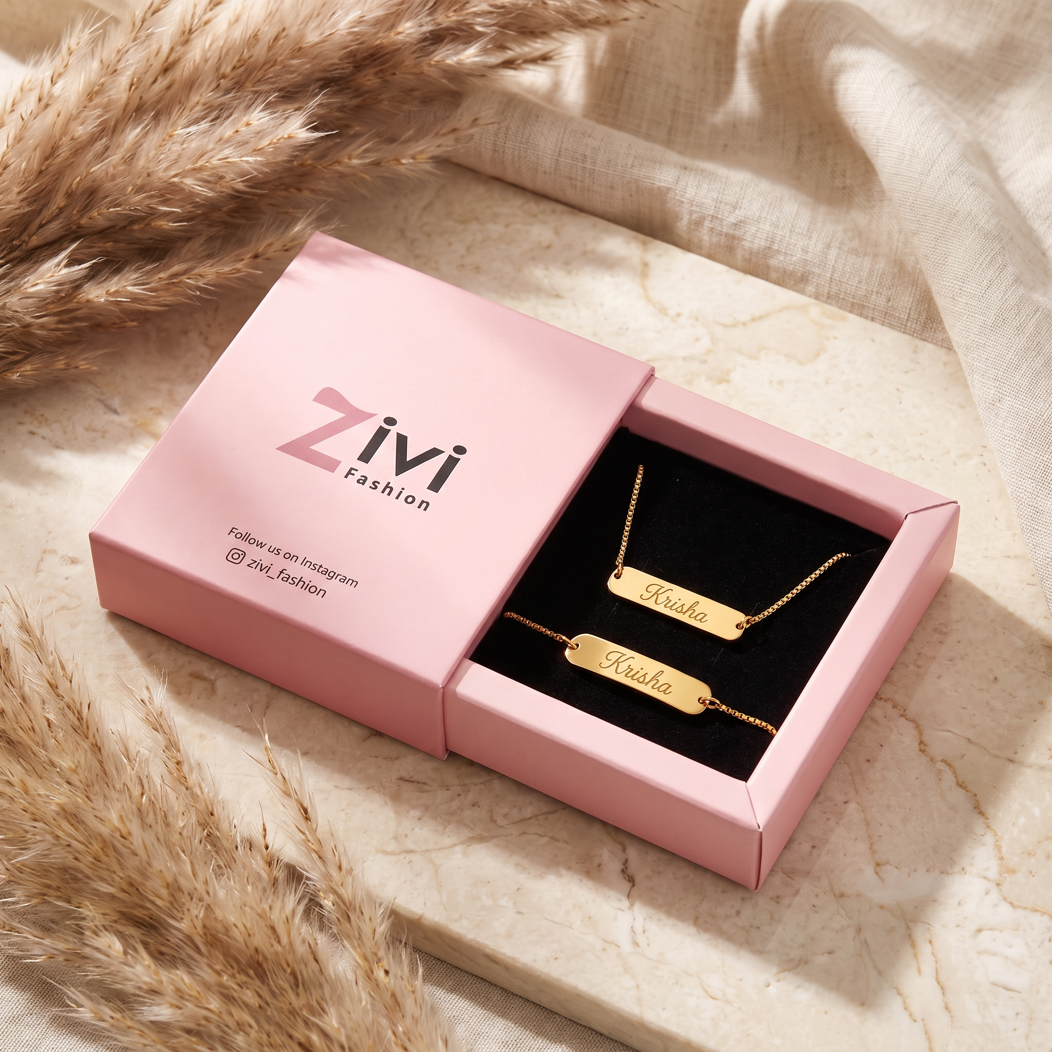 Personalized Necklace and Bracelet Set