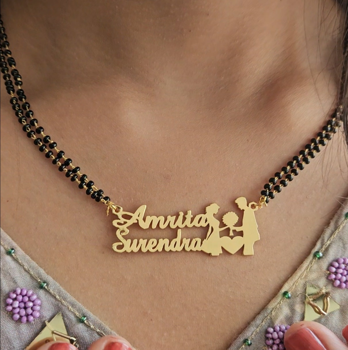 Forever Couple Name Necklace