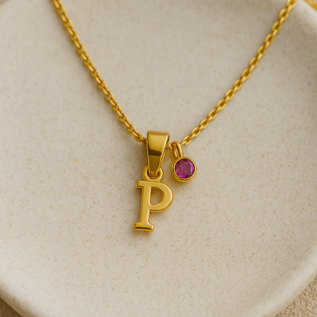 Initial Birthstone Necklace (Buy 1 Get 1 Free)