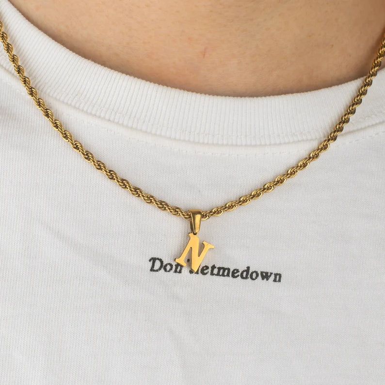 Personalized Gold Initial Pendant Necklace