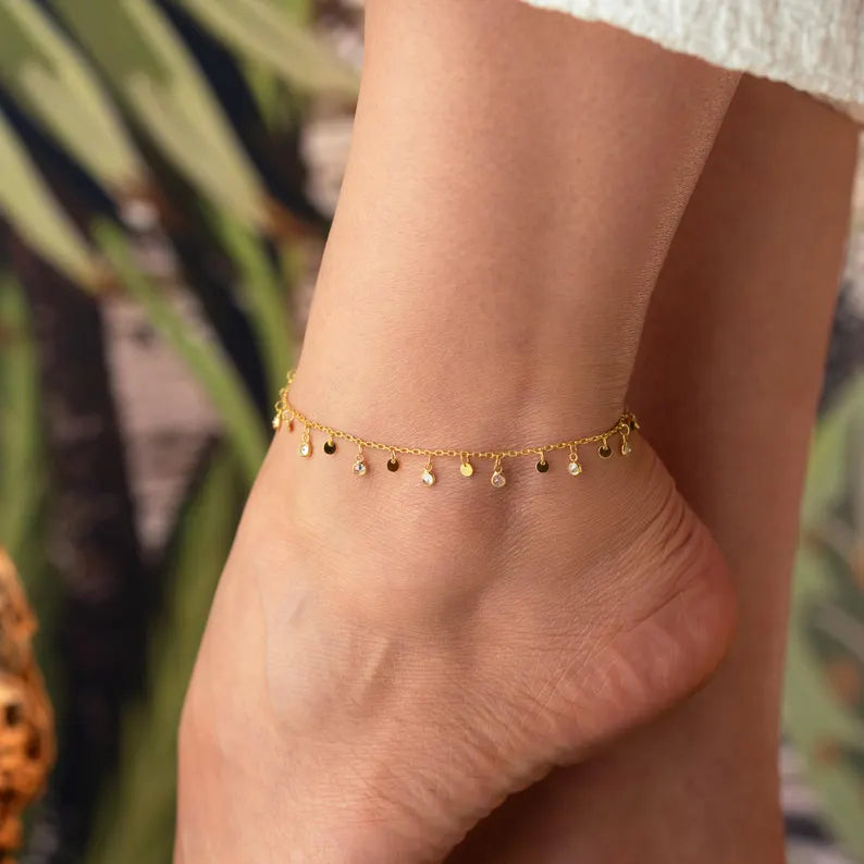 Sparkling Diamond Anklet for Women