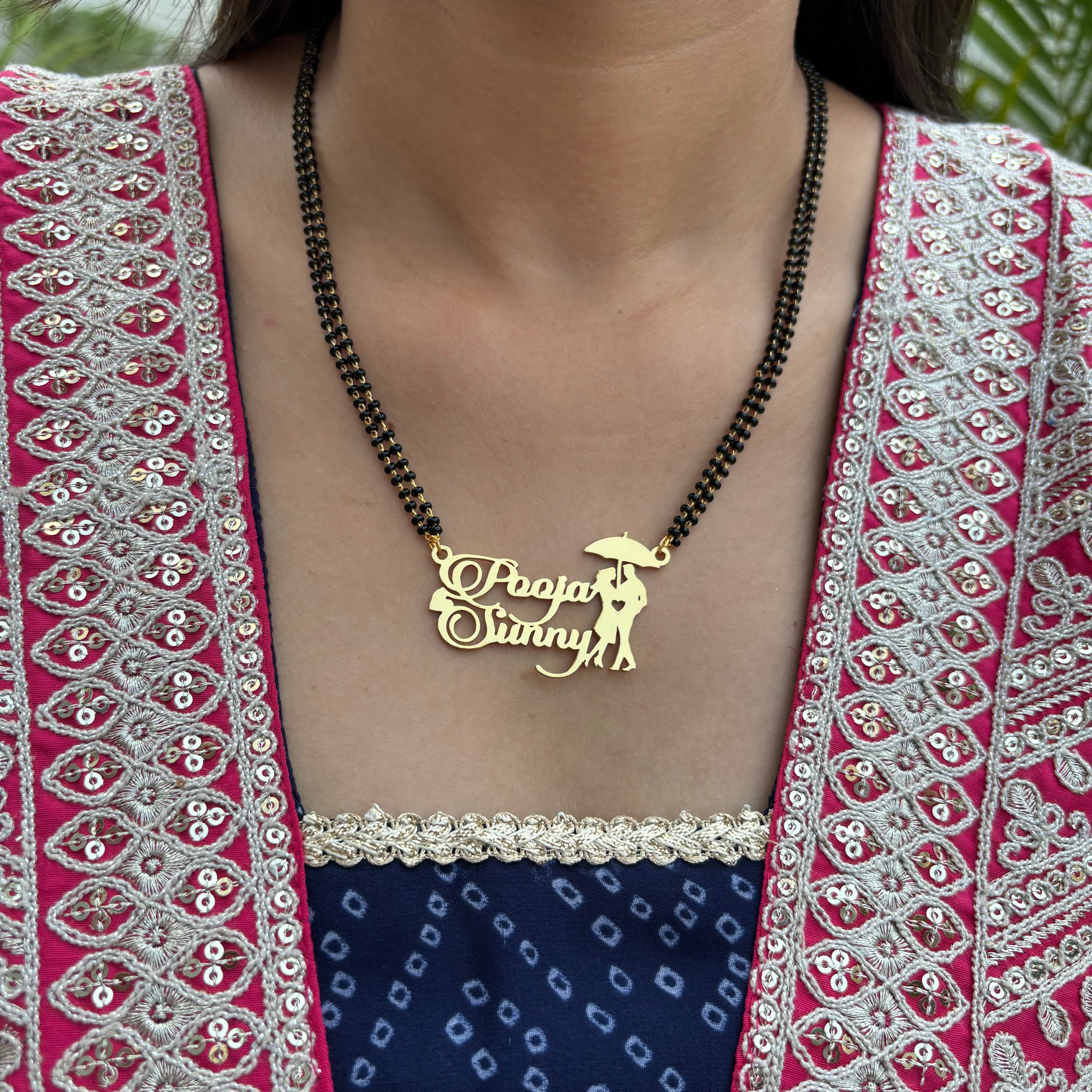 Radha Krishna Locket Krishna Name Mangalsutra Radha Krishna Pendant
